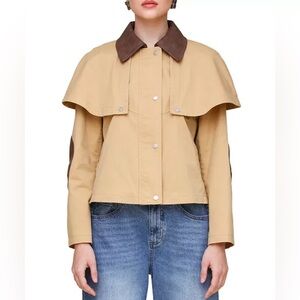 Avec Les Filles Women's Cropped Cape Trench Coat NEW With Tags Size XSmall